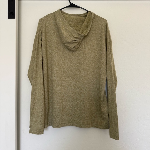 Athleta Uptempo Hoodie Sweatshirt Green/Gold Stretch Active Athletic Gym Running - Picture 4 of 6